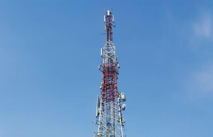 Telecommunication towers.
